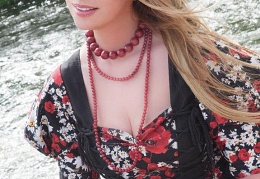 Варвара на съемках клипа